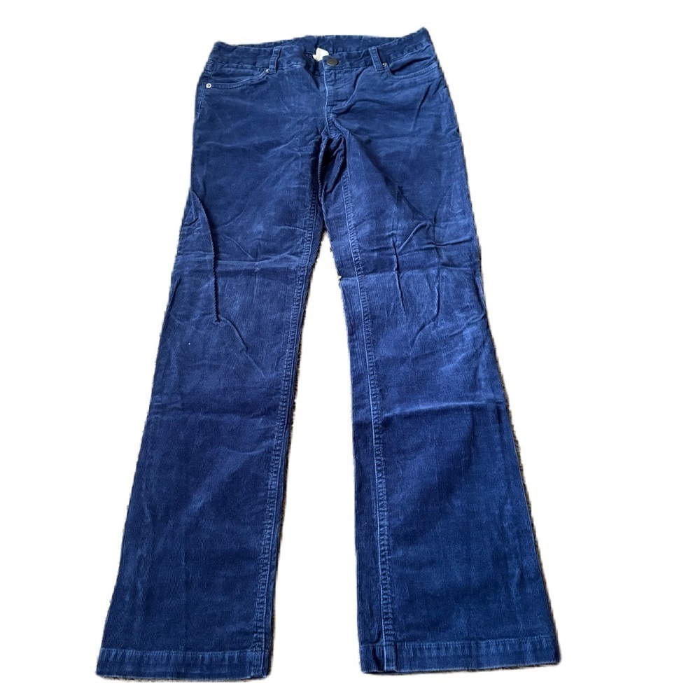 J.Crew Blue Corduroy Favorite Fit Pants Sz 4 Vintage Y2K 90s Flare